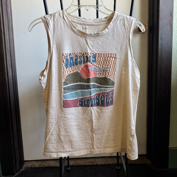 Sonoma Tops - Sonoma Cream Colored Tank Top with graphic print